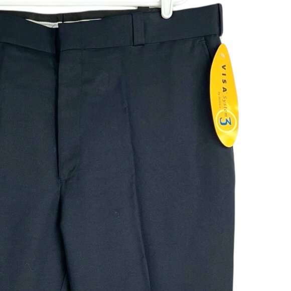 Flying Cross Men's Regular Fit Classic Style Navy Dacron Pants Size 44x30 NWT - Picture 6 of 12